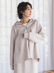 【大きいサイズ】ストレッチダンボールジップパーカー