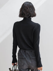 【大きいサイズ】ラメリブタートルニット