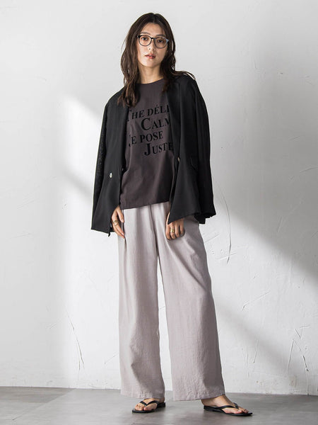ビンテージライクメッセージルーズTシャツ