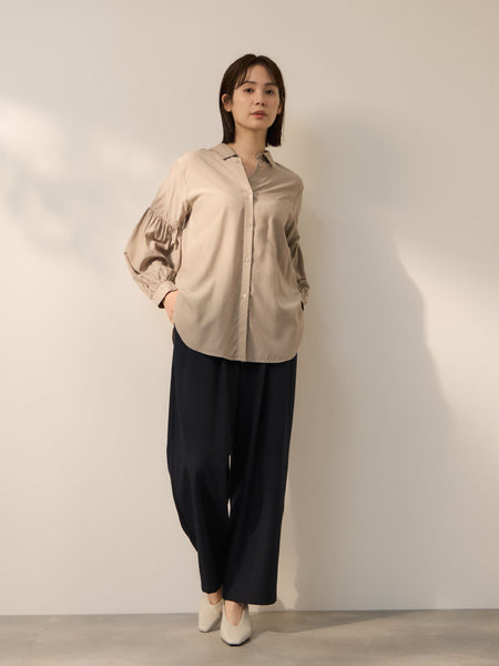 2WAYメランジツイルタックワイドパンツ