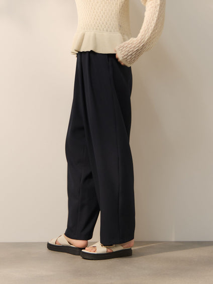 2WAYメランジツイルタックワイドパンツ