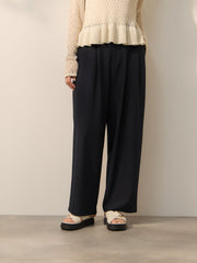 2WAYメランジツイルタックワイドパンツ