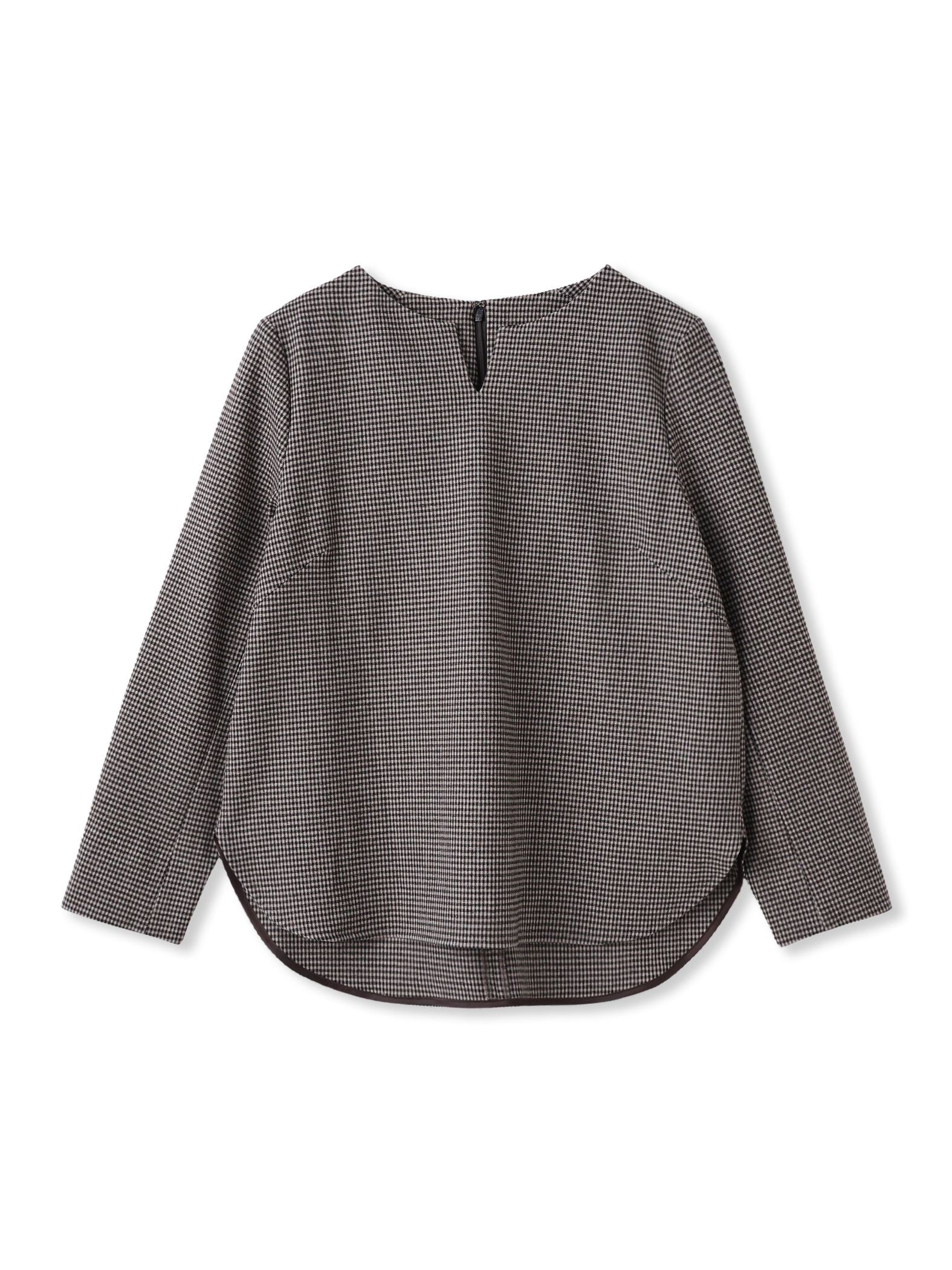 両面起毛キーネックブラウス＜WEB限定11号サイズ＞