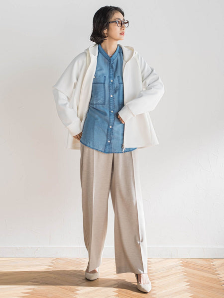 ストレッチダンボールジップパーカー