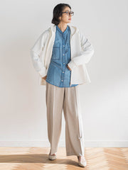 ストレッチダンボールジップパーカー