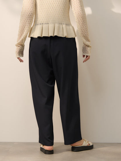 2WAYメランジツイルタックワイドパンツ