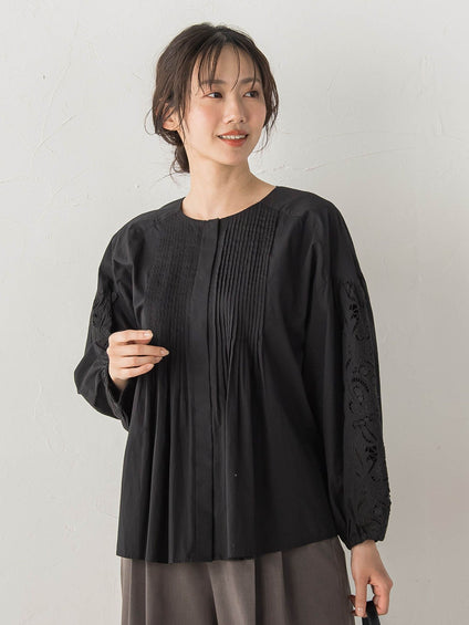 フラワーエンブロイダリーブラウス