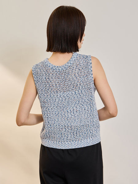 ミックスコイルクロップドニットベスト