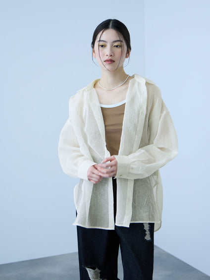 リネンライクボイルシャツ