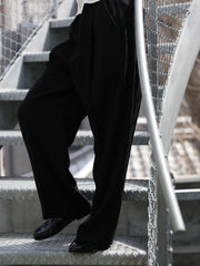 Tuck wide pants【日本製】≪手洗い可能≫