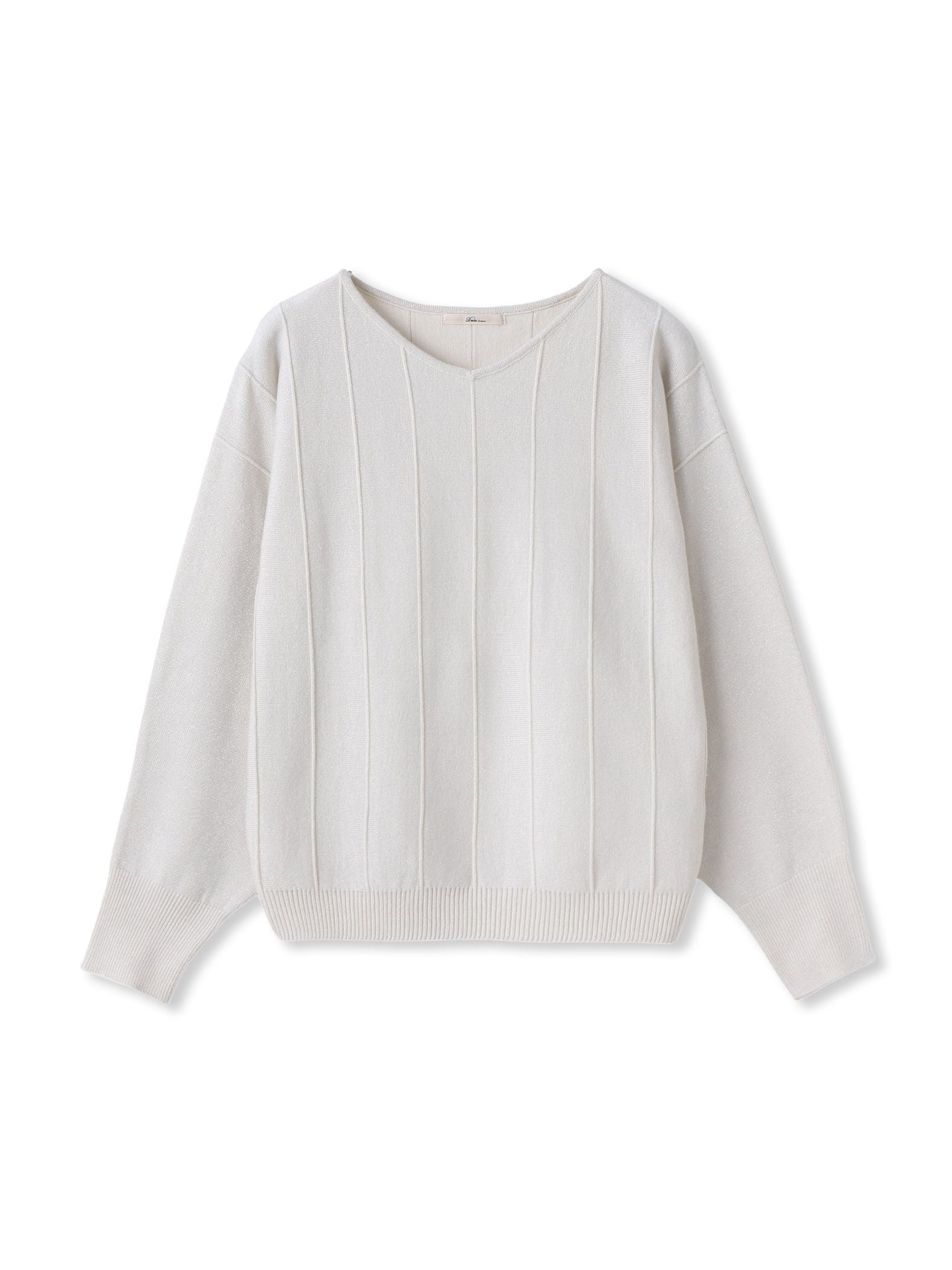 ラメドルマンVネックニット≪手洗い可能≫