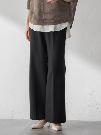 両面起毛ワイドパンツ≪ストレッチ≫