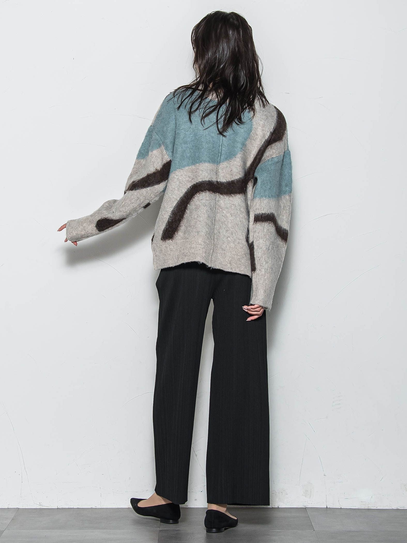 【WEB限定】マーブルニット≪手洗い可能≫