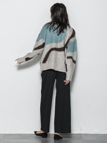 【WEB限定】マーブルニット≪手洗い可能≫