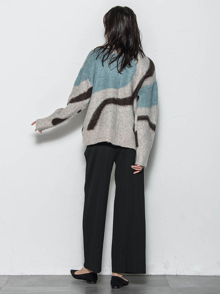 【WEB限定】マーブルニット≪手洗い可能≫