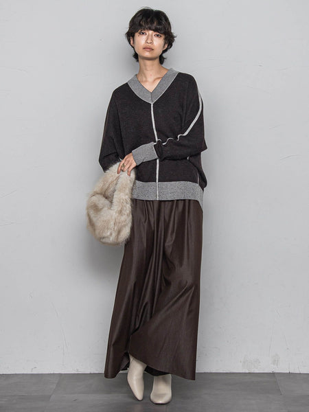 今日の気分で着回せるリバーシブルニット≪手洗い可能≫