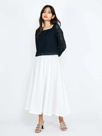 ドライエステルパネルギャザースカート≪手洗い可能≫