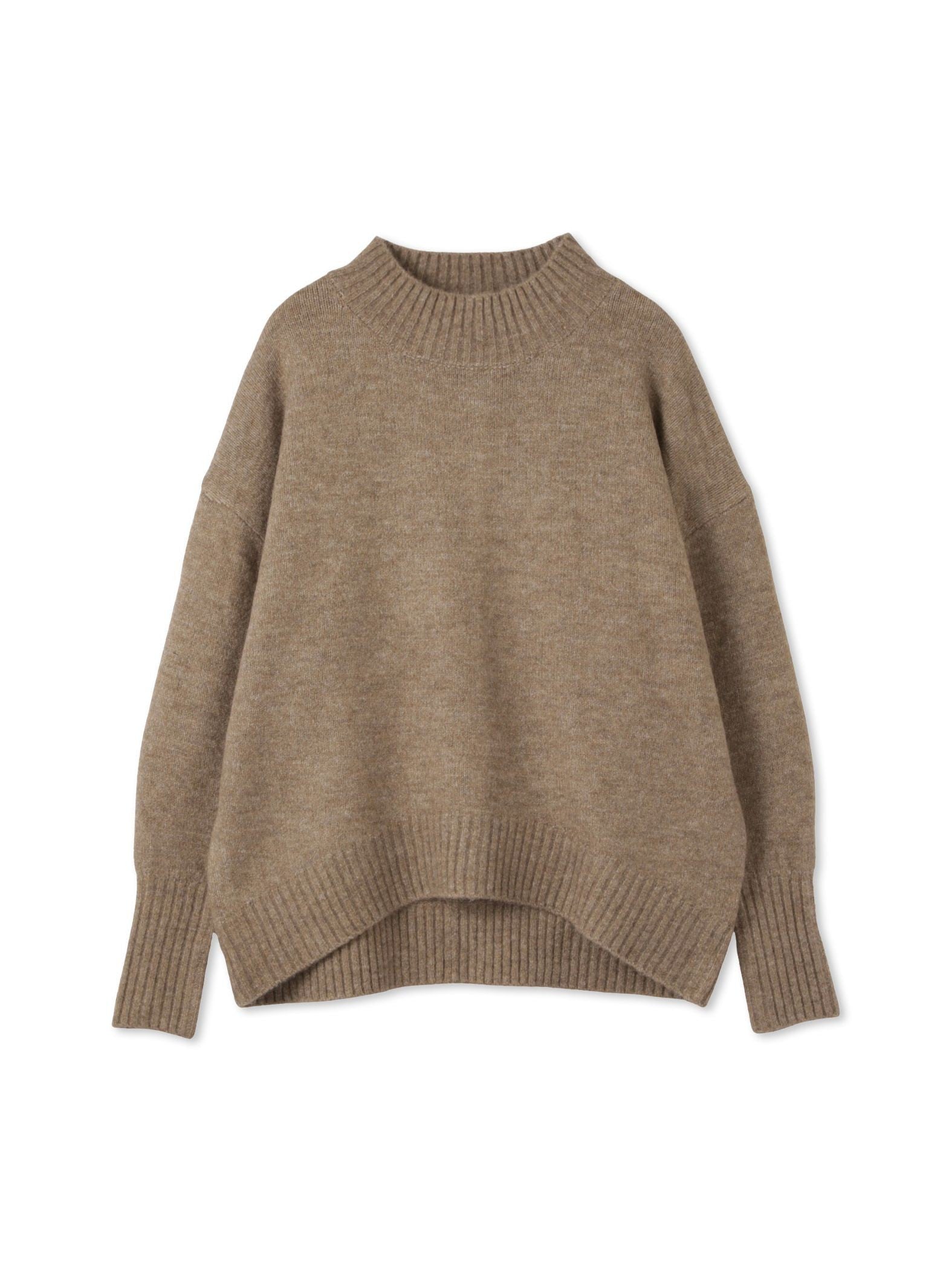 ヤクライクモックネックニットプルオーバー