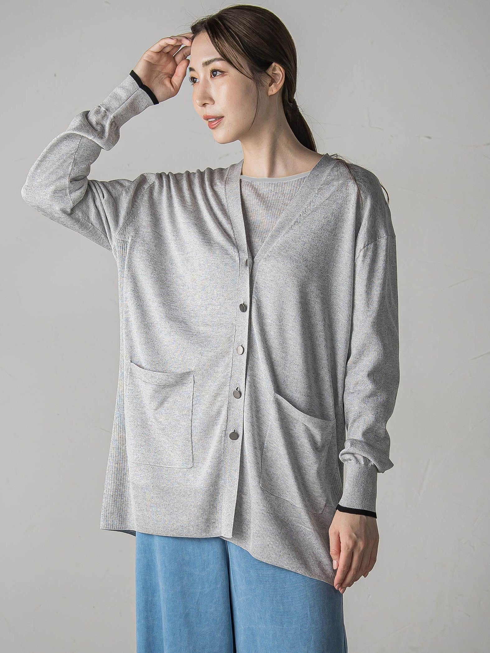 【極】SARIニットカーディガン≪手洗い可能≫