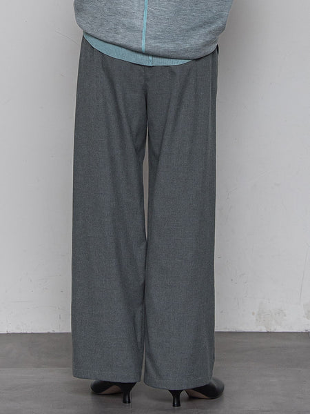 【一瞬で楽とキレイを叶える】裏起毛イージーワイドパンツ≪手洗い可能≫