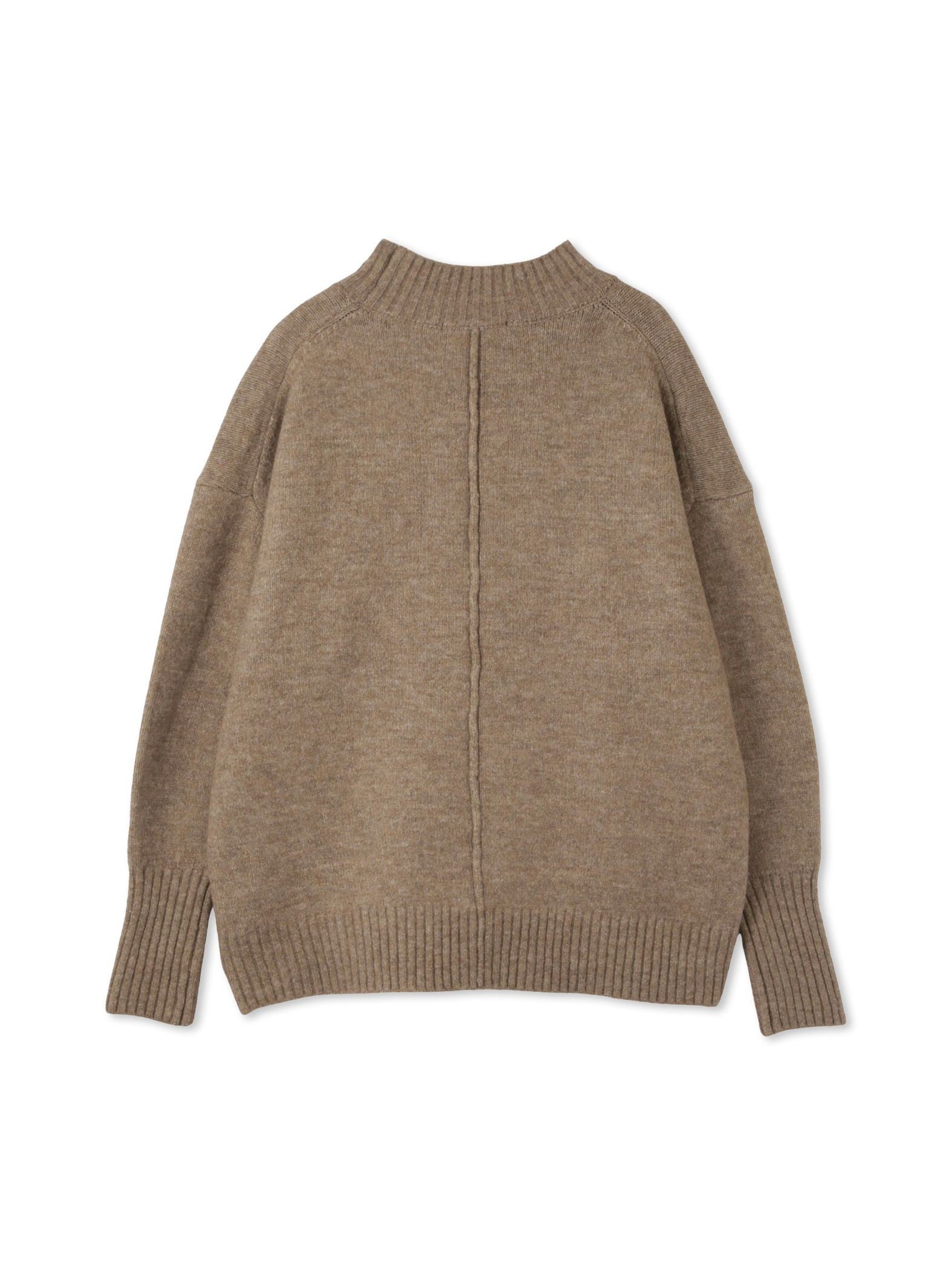 ヤクライクモックネックニットプルオーバー