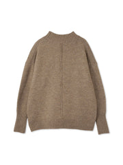 ヤクライクモックネックニットプルオーバー