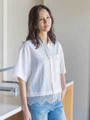 エディター東原妙子×LAUTREAMONT/レースシャツ