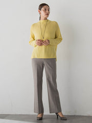 【大きいサイズ/選べるSETUP/すらっと美脚パンツ】ピクシエスタセミフレアパンツ