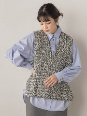 モナコツィードブラウス≪手洗い可能≫