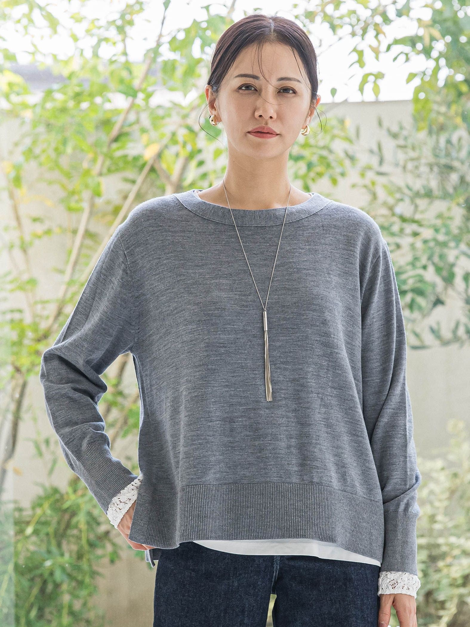 ANGELINAリブスリーブニット≪WEB限定11号/洗える≫