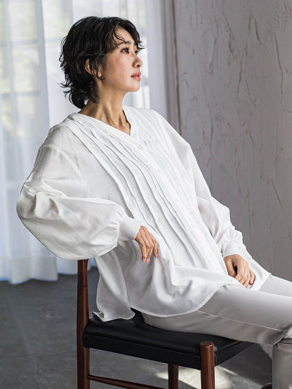 【WEB限定】シルキーローンブラウス