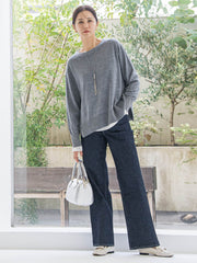 ANGELINAリブスリーブニット