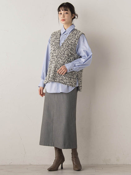 モナコツィードブラウス≪手洗い可能≫