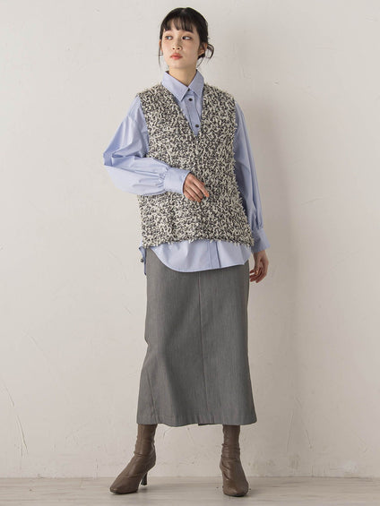 モナコツィードブラウス≪手洗い可能≫