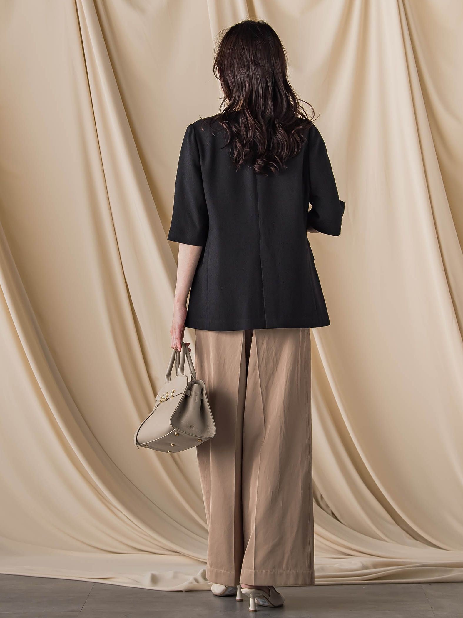 トリッカースラブハーフスリーブジャケット≪手洗い可能・防シワ・UV≫