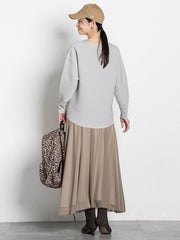 パウダーサテンリバーシブルスカート