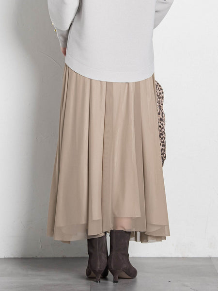 パウダーサテンリバーシブルスカート