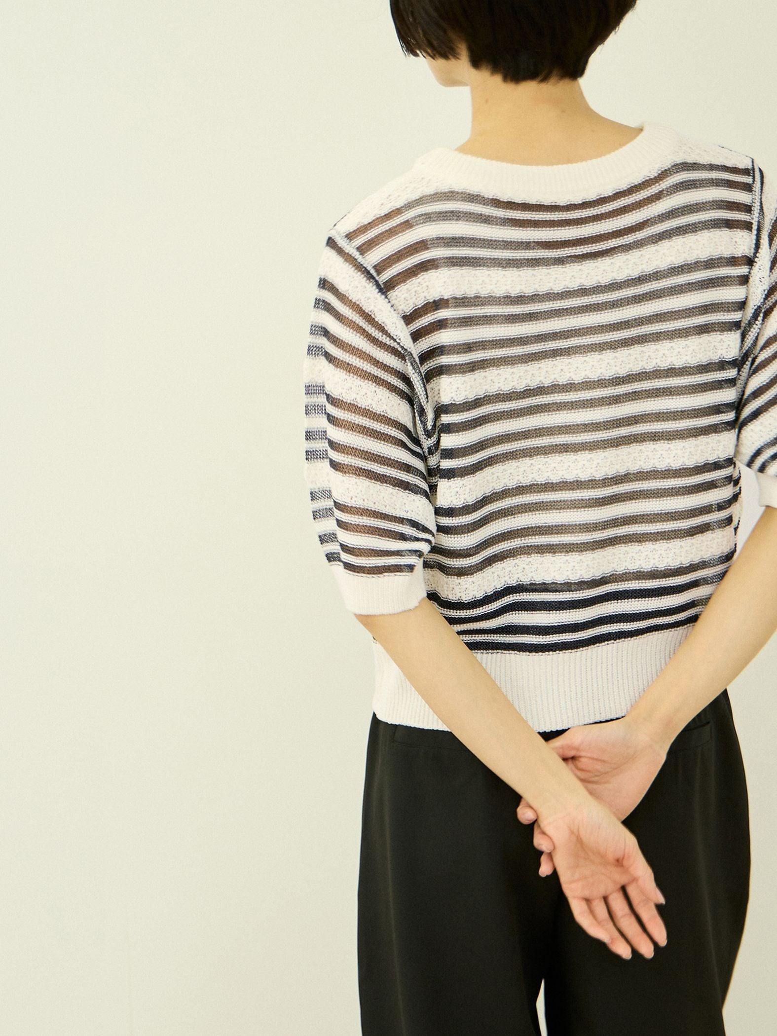 シアーボーダーニット