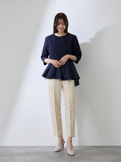 ダブルクロスストレッチビットテーパードパンツ