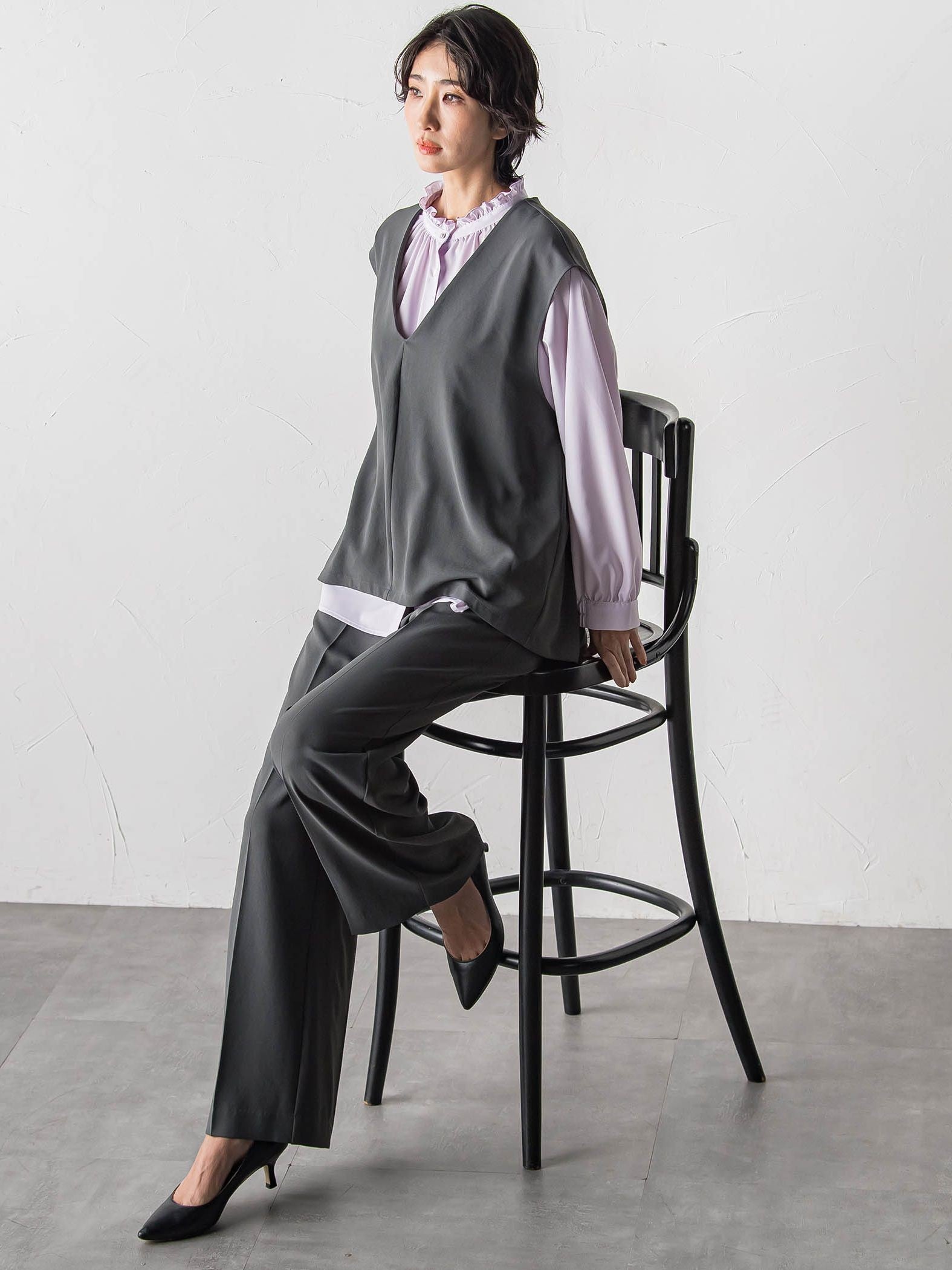 【大きいサイズ】ハイストレッチカルゼジレ