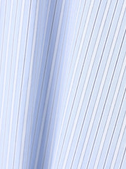 ボートネックコットンポプリンストライプブラウス