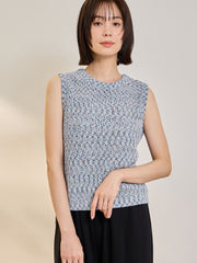 ミックスコイルクロップドニットベスト