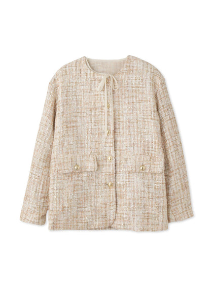 チュールレイヤーセットツィードジャケット