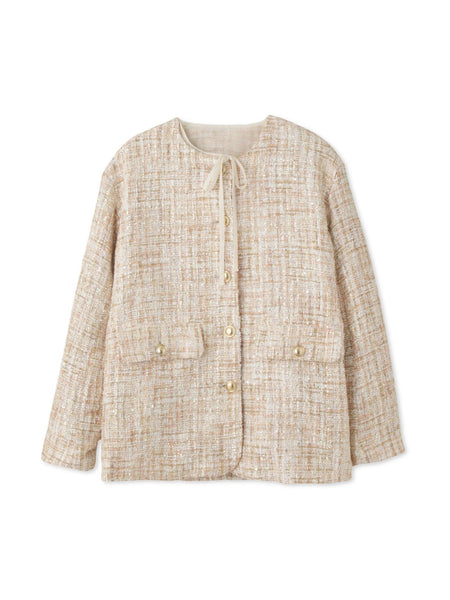 チュールレイヤーセットツィードジャケット