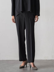 【大きいサイズ】ハイストレッチカルゼストレートパンツ