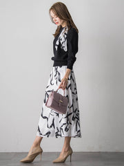 トゥシューズスカーフ付きニット