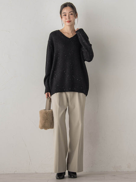 【新色追加】両面起毛ストレッチパンツ≪洗濯機で洗える≫