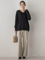 【新色追加】両面起毛ストレッチパンツ≪洗濯機で洗える≫