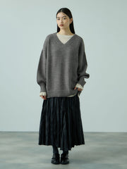 アルパカタッチVネックニットプルオーバー≪手洗い可能≫