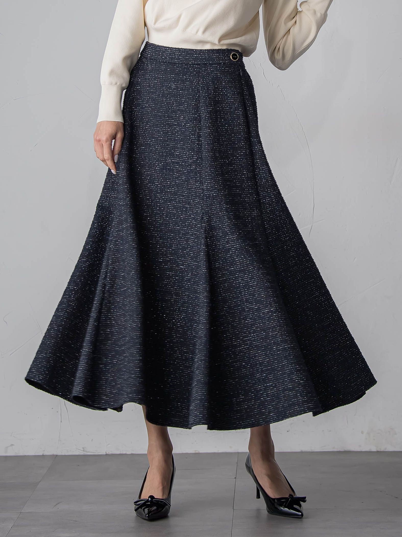 ツイードラメマーメイドスカート